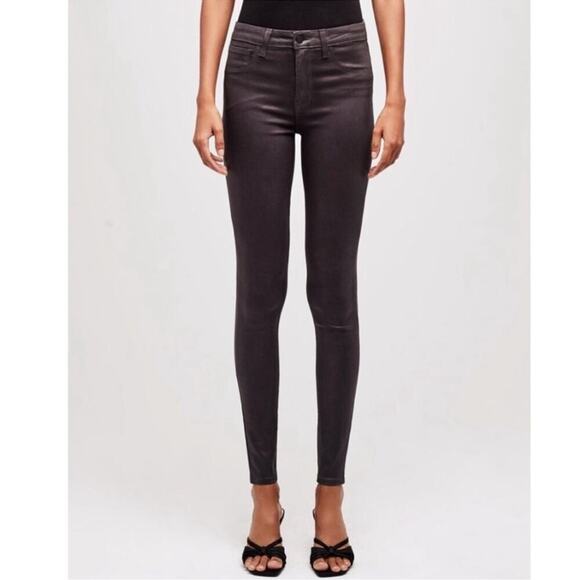 L'AGENCE Denim - Agence Marguerite High Rise Skinny Coated Jean in Greystone size 27
